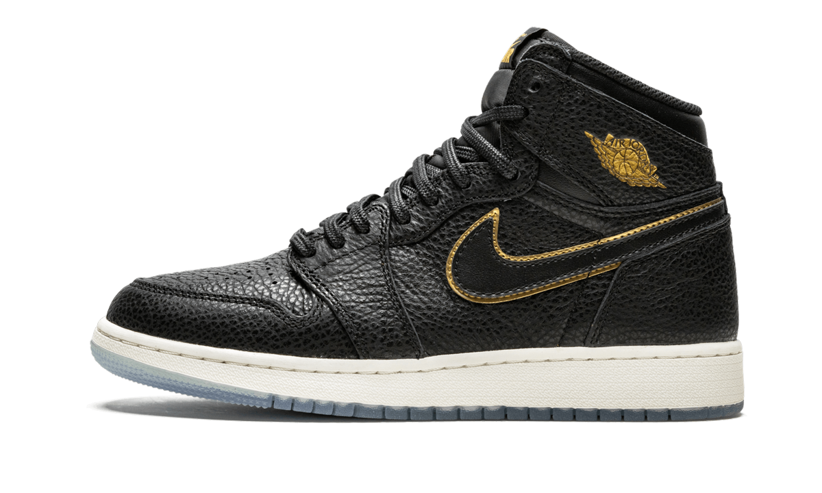 Air Jordan 1 Retro High OG GS "black gld lthr" 575441 031