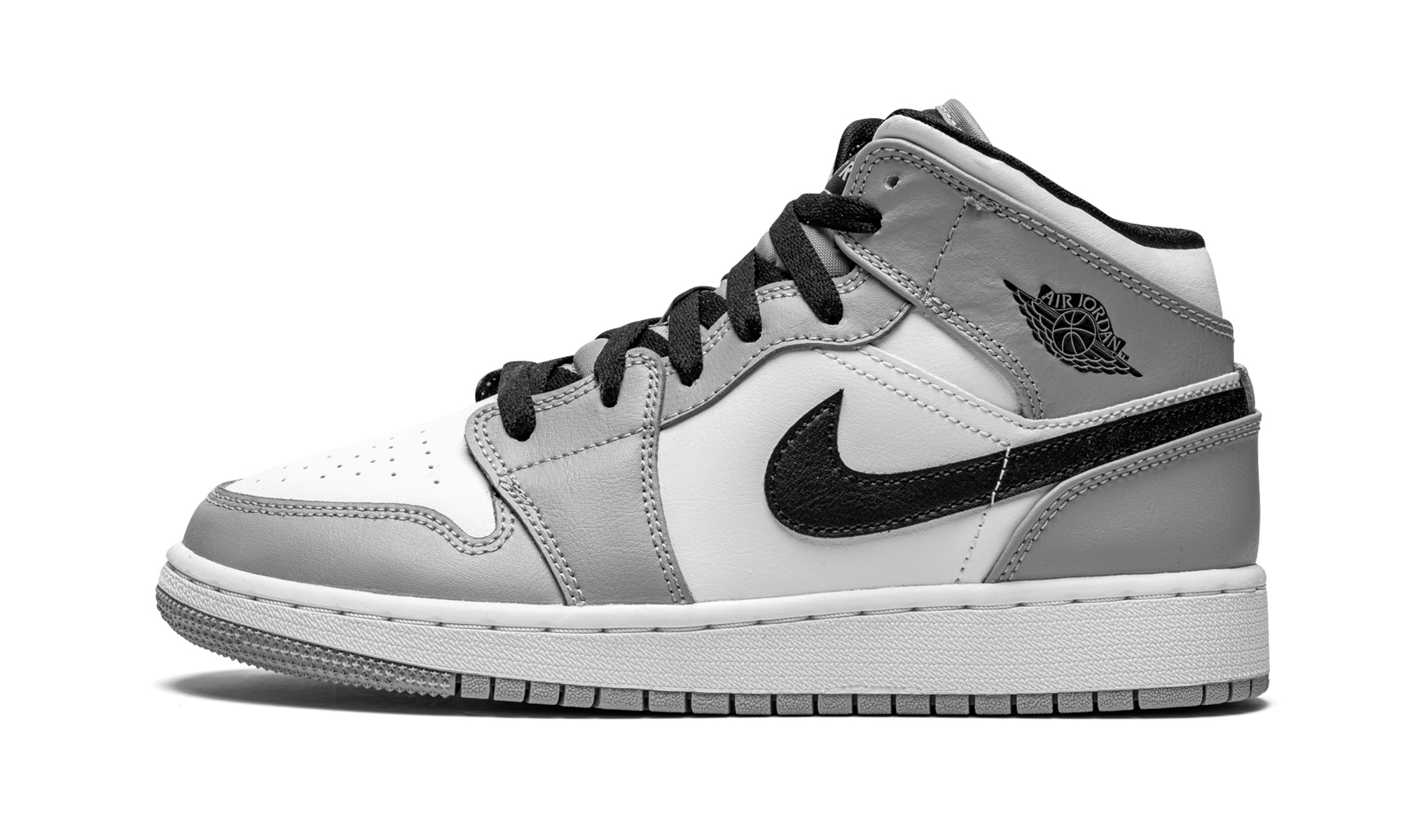 Air Jordan 1 Mid GS "Light Smoke Grey" 554725 092
