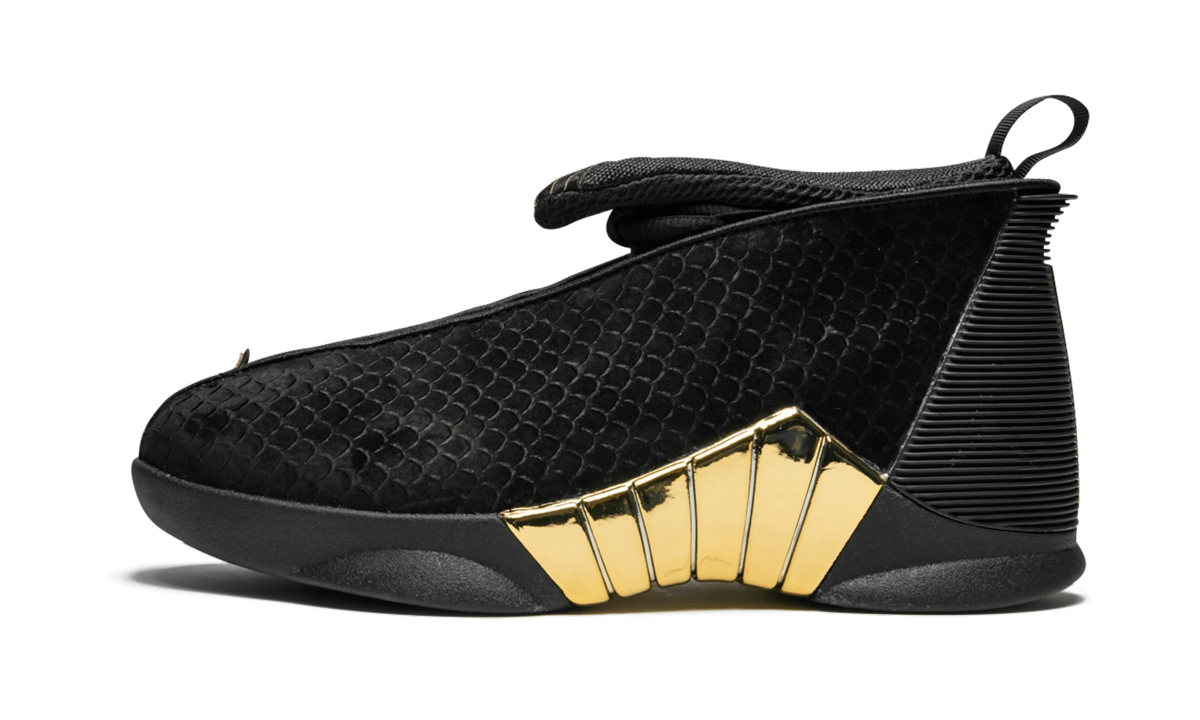 Air Jordan 15 Retro DB GS "BLACK WHITE - METALLIC GOLD" BV7110 017