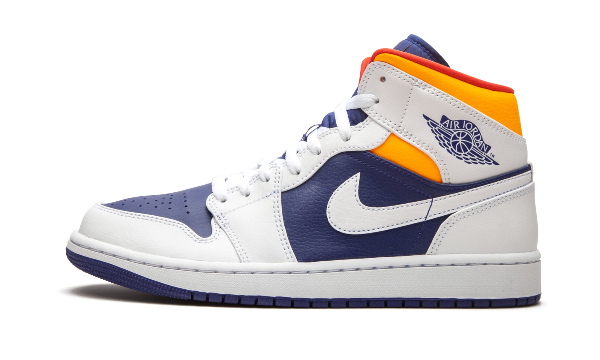 Air Jordan 1 Mid "Royal Blue / Laser Orange" 554724 131