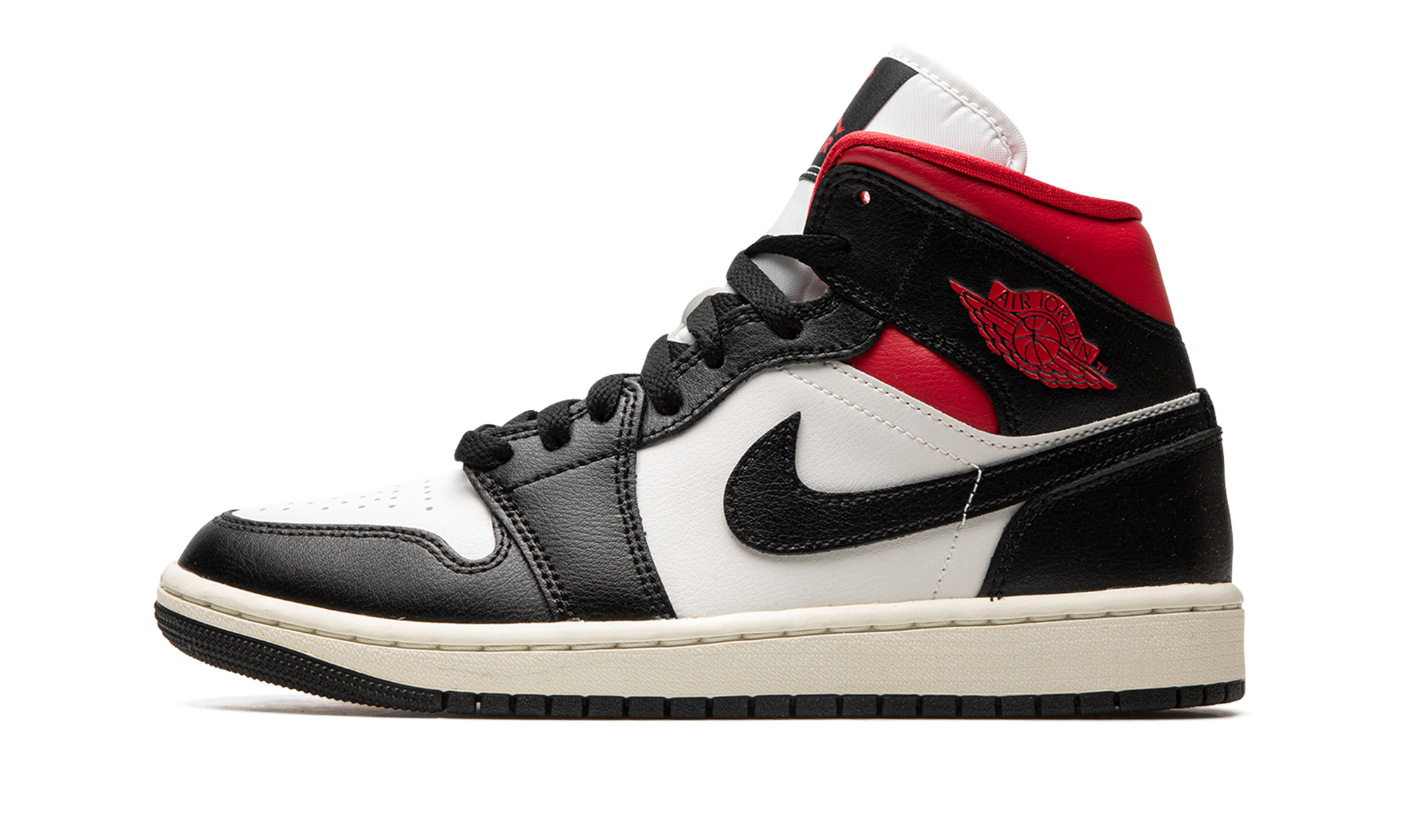 AIR JORDAN 1 MID WMNS "Black / Gym Red / Sail" BQ6472 061