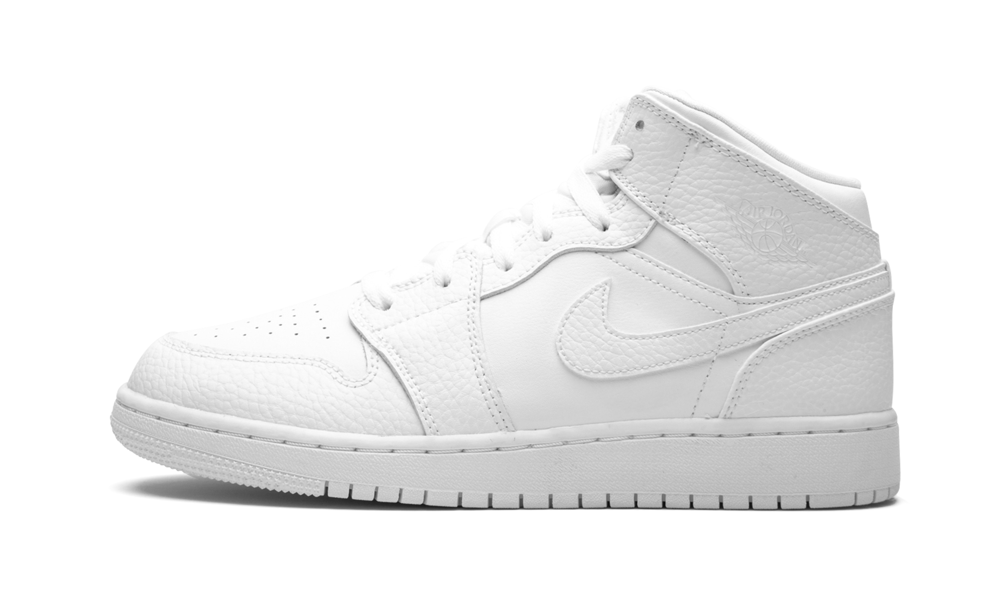 Air Jordan 1 Mid GS "Triple White" 554725 130
