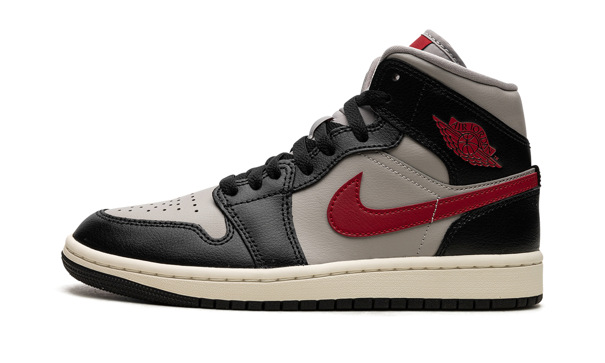 AIR JORDAN 1 MID WMNS "Black / Gym Red / College Grey" BQ6472 060