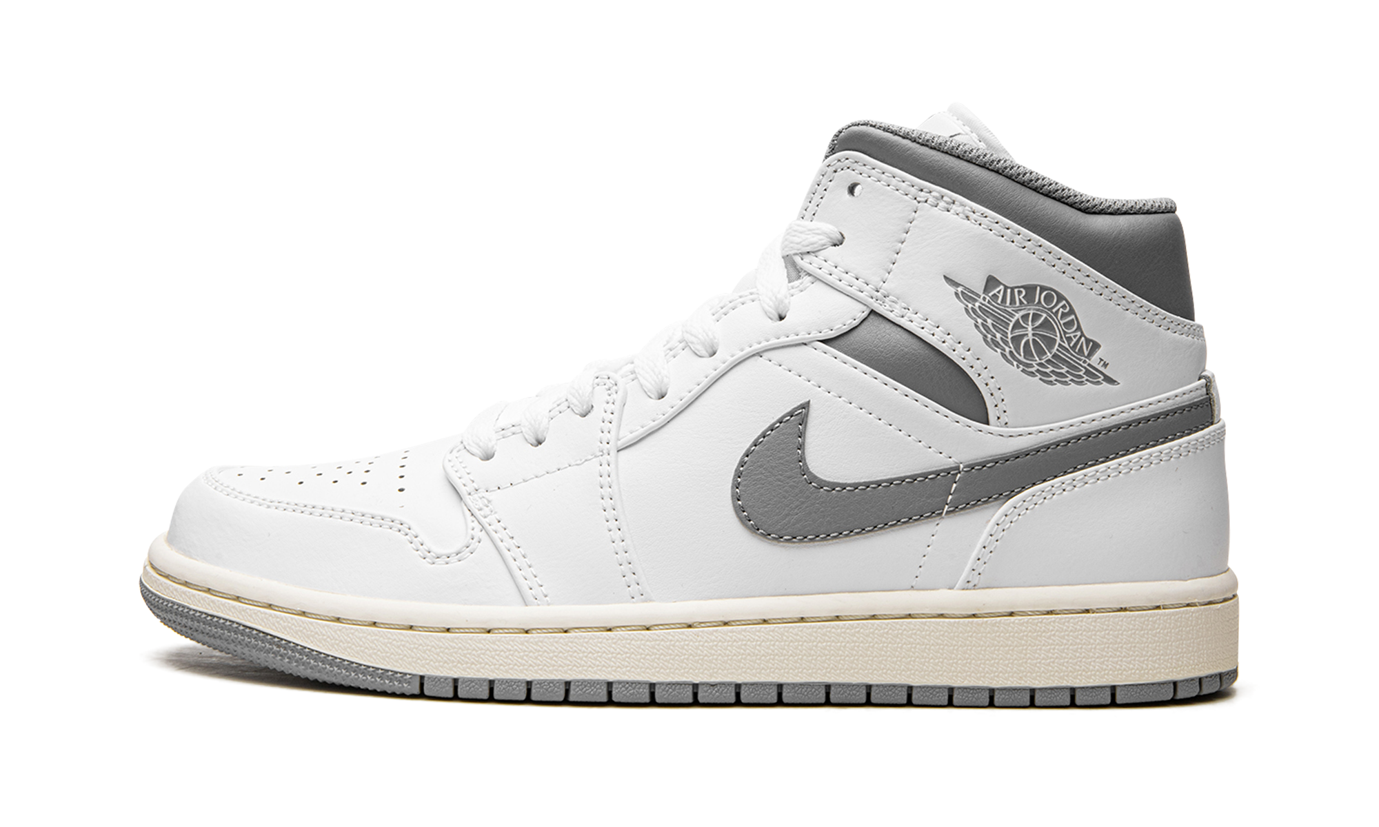Air Jordan 1 Mid "White / Stealth Grey" 554724 135