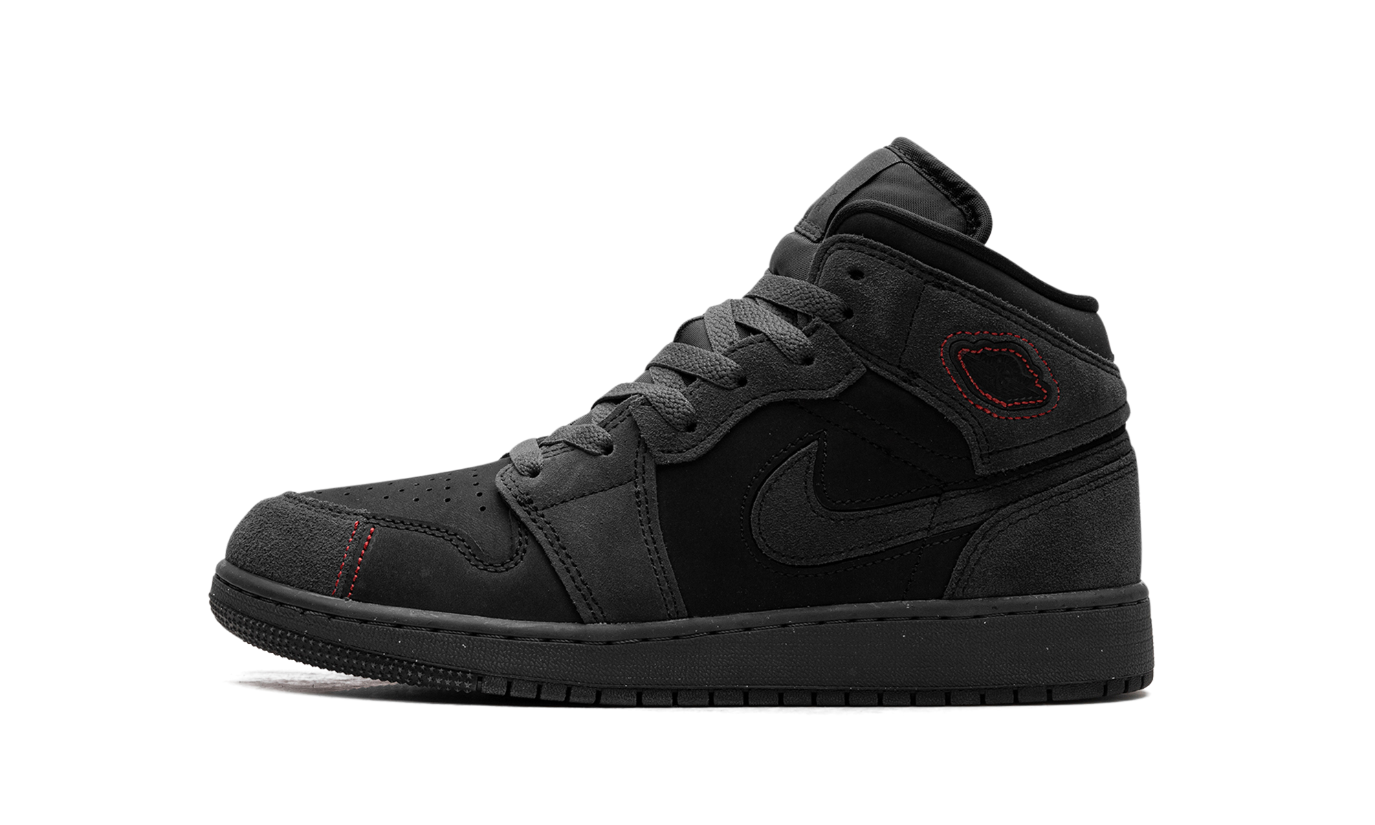Air Jordan 1 Mid GS "BLACK SUEDE" FQ7742 001