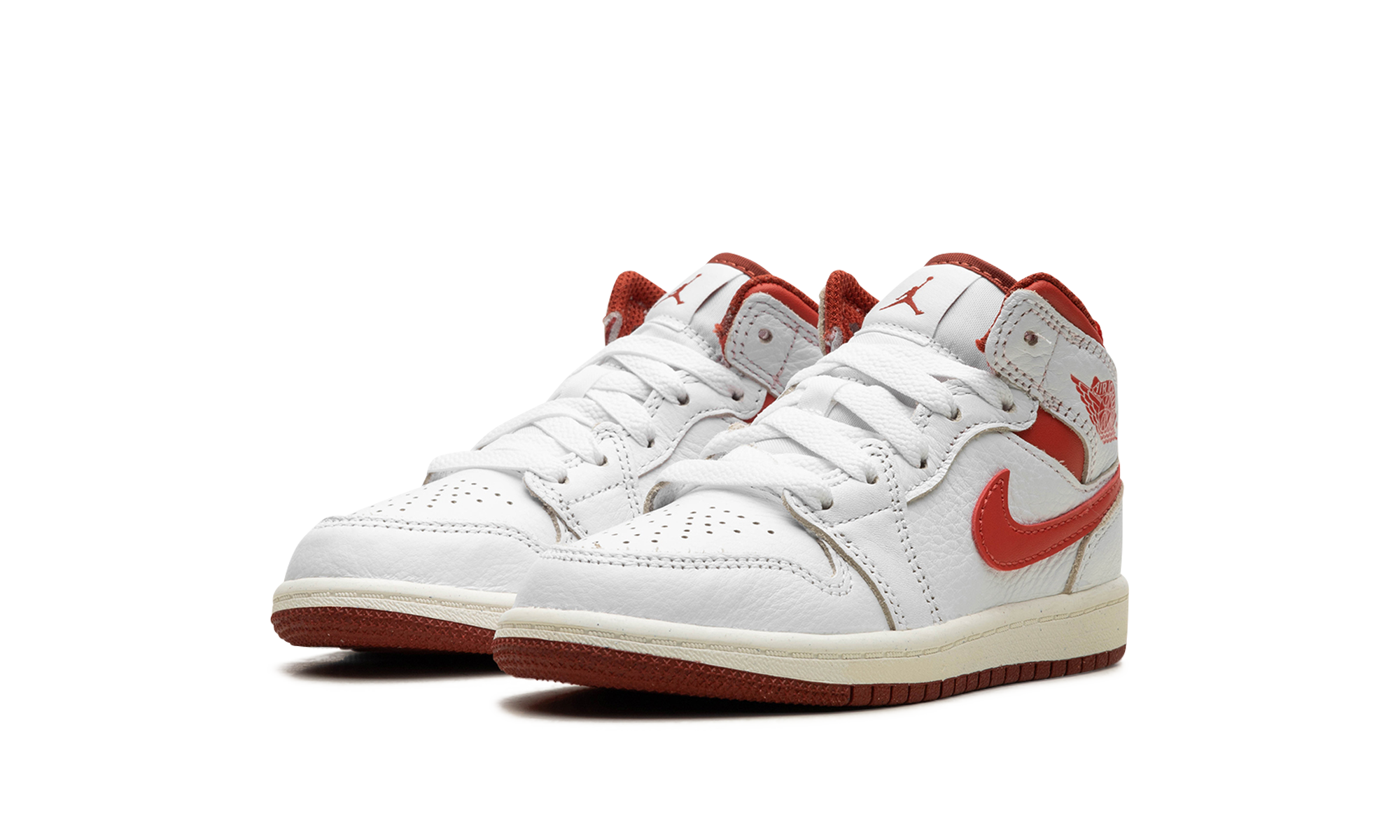 Air Jordan 1 Mid SE PS "White / Dune Red" FJ3467 160