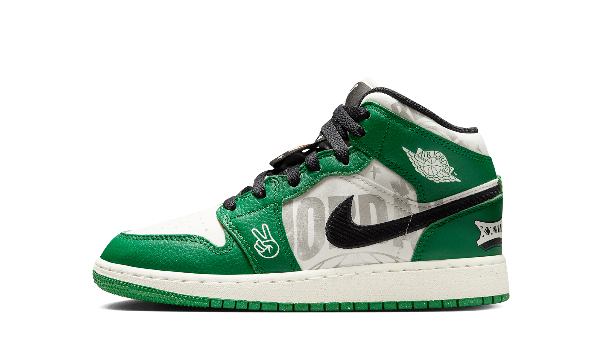 Air Jordan 1 Mid GS "Overbranded" HF3200 300