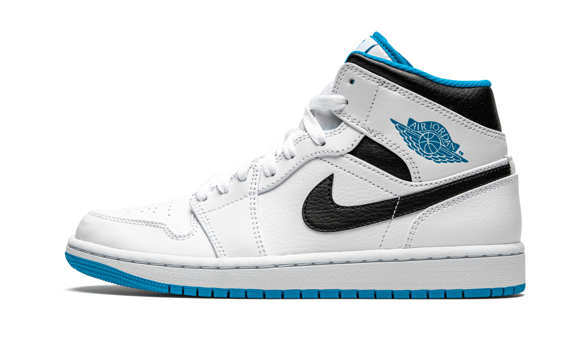Air Jordan 1 Mid "White / Laser Blue" 554724 141