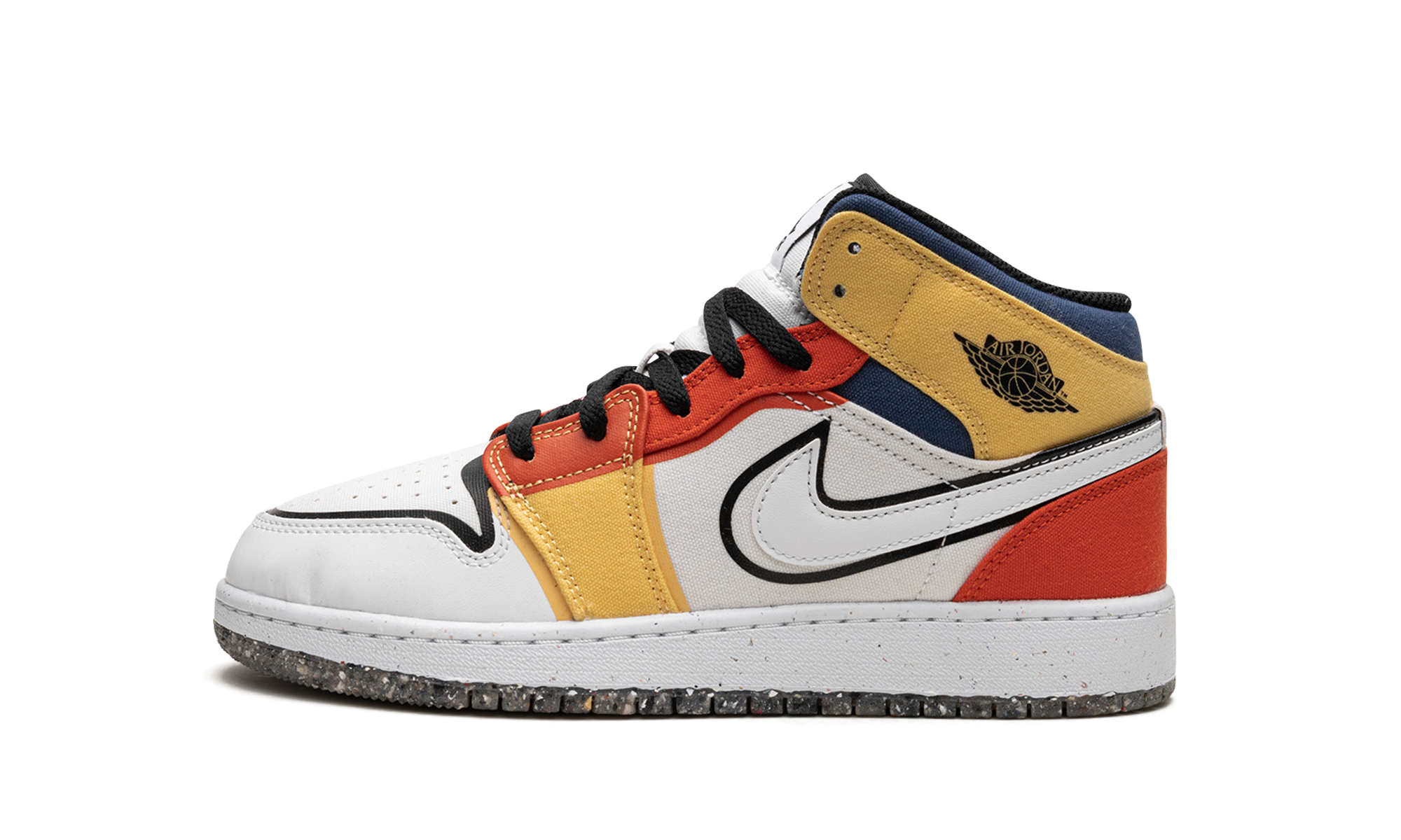 Air Jordan 1 Mid SE GS "Multi - Color Canvas" DV1316 100